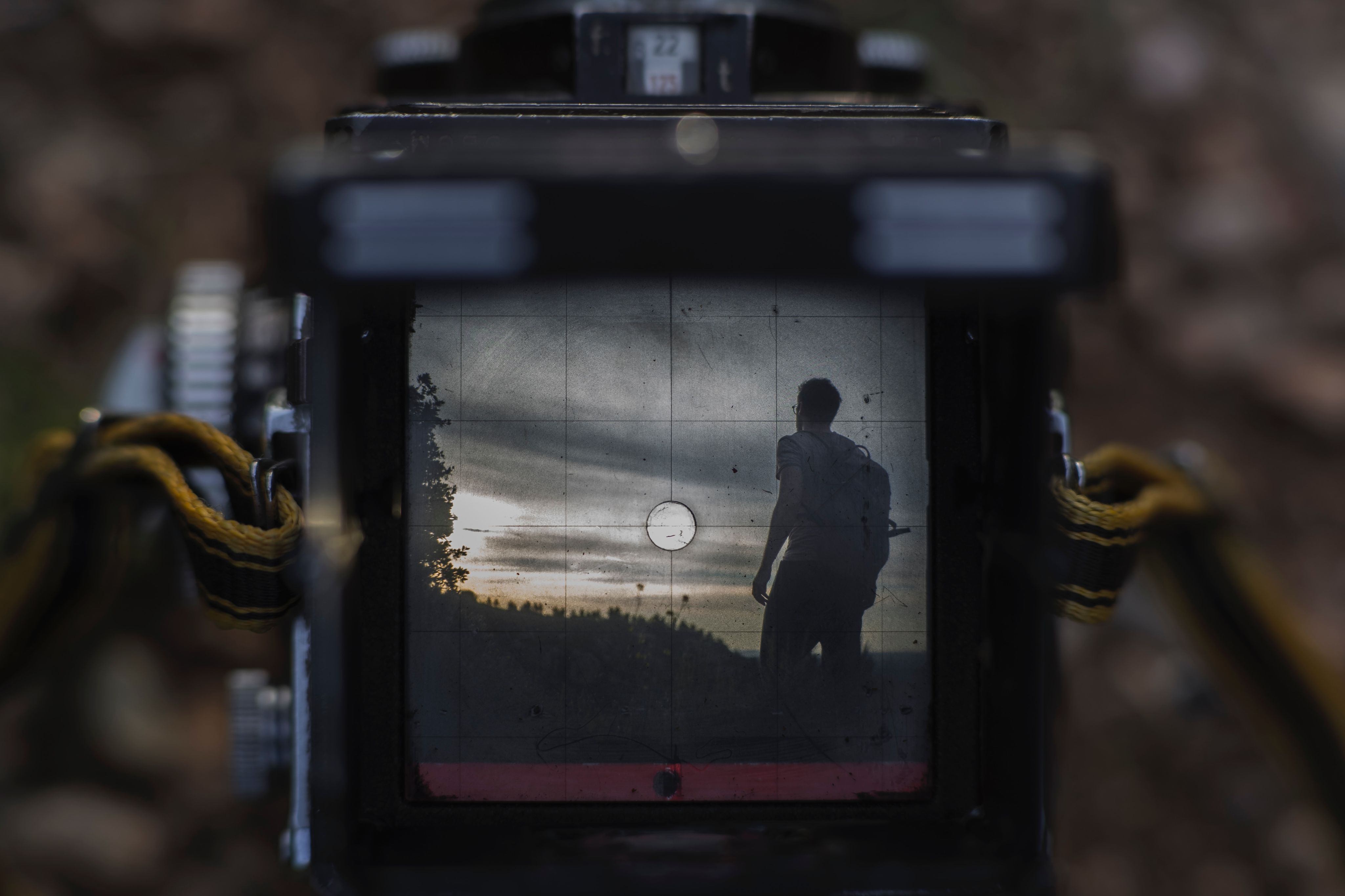 selective focus photography of black camera